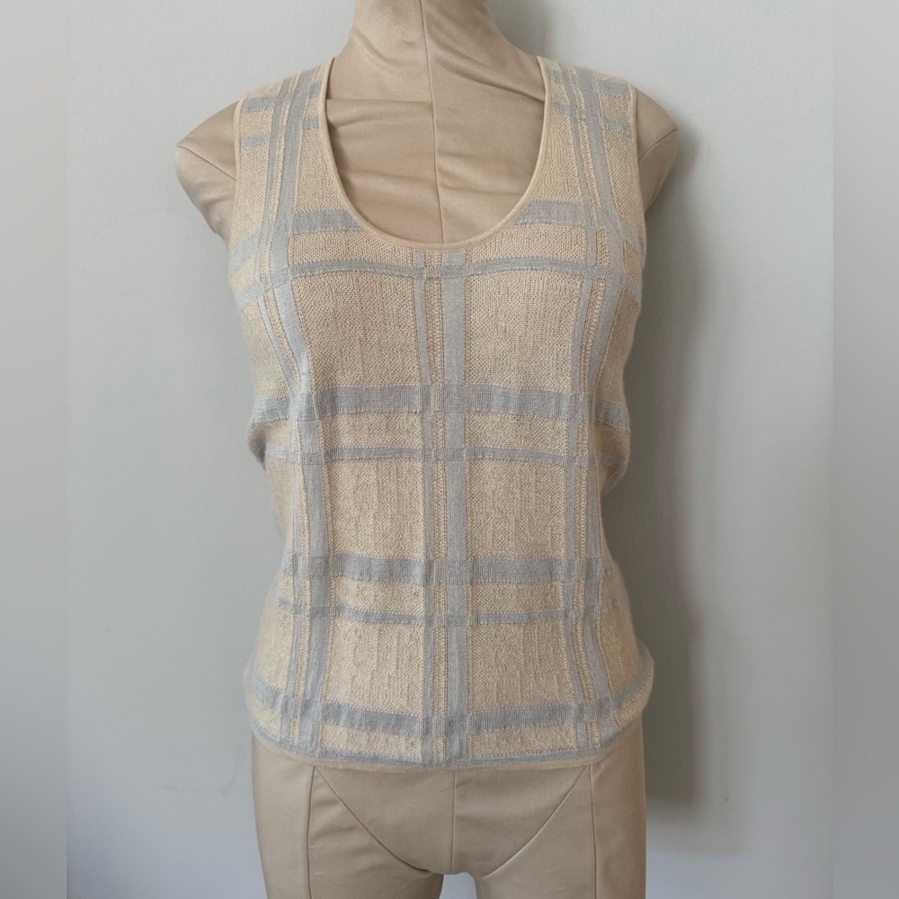 Giorgio Armani Women’s Cashmere Silk Sleeveless Pullover Career Tank Top Size 46